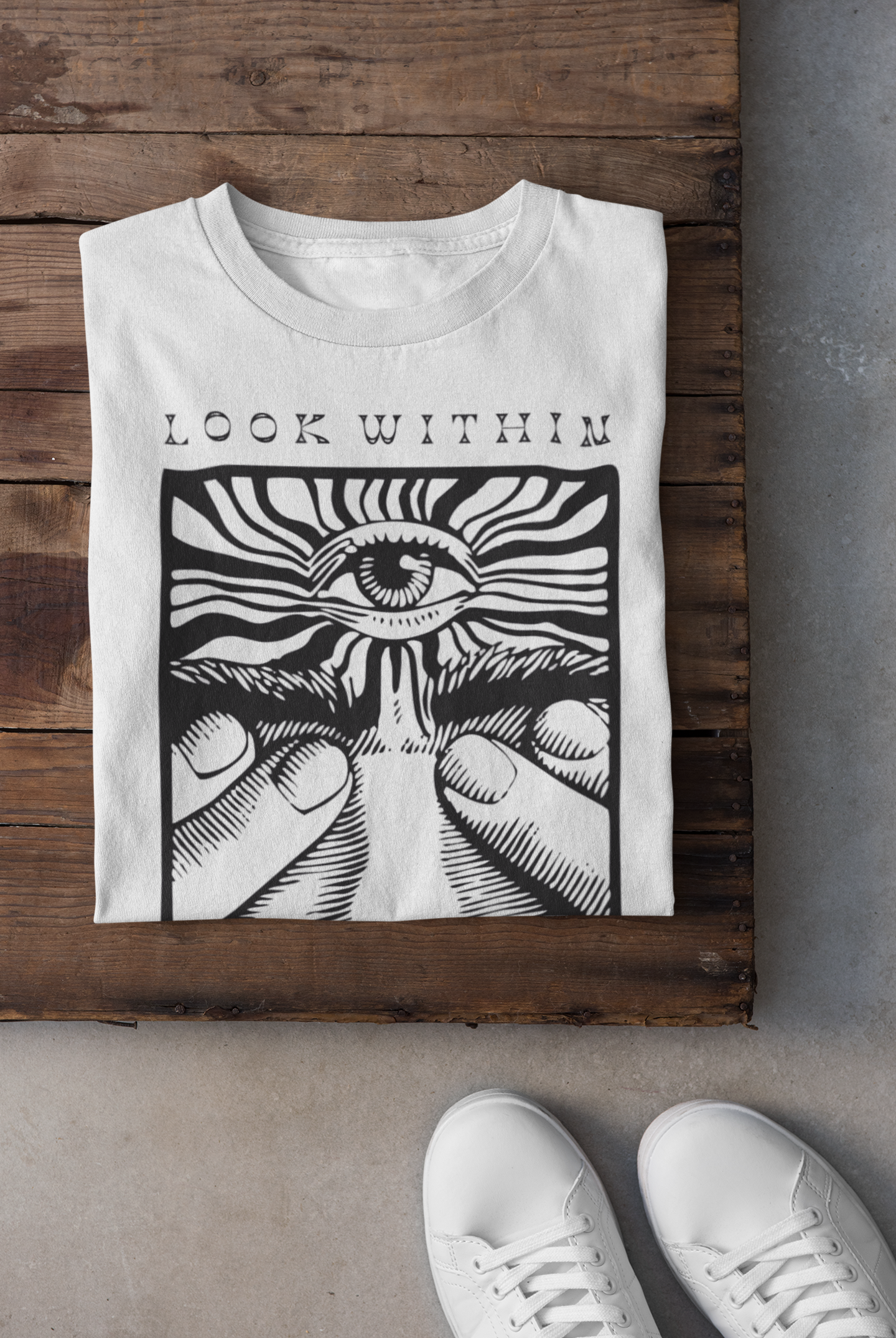 Look within oversized t-shirt