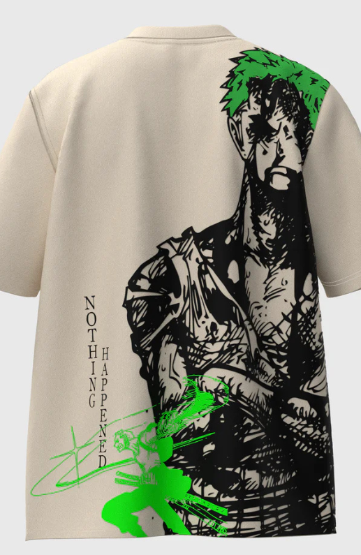 Anime Warrior Oversized T-Shirt – Neon Strike Edition