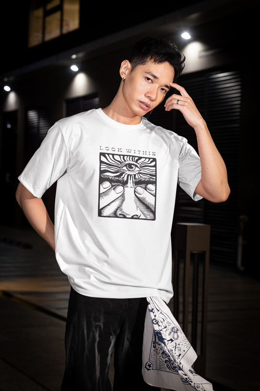Look within oversized t-shirt