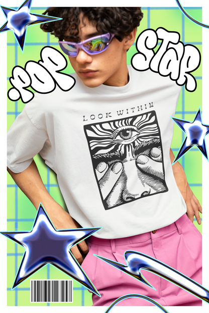 Look within oversized t-shirt